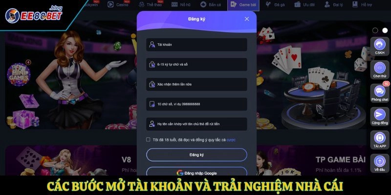 Cá cược thể thao là danh mục chủ lực tại EE88